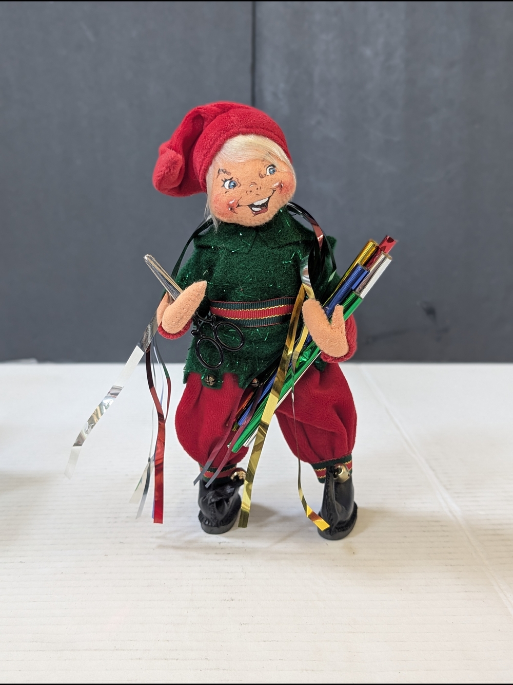 Vintage 9” Annalee 2006 Christmas Elf Wrapping Paper.